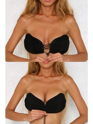 Miss Circle Black Adhesive Invisible Push Up Bra