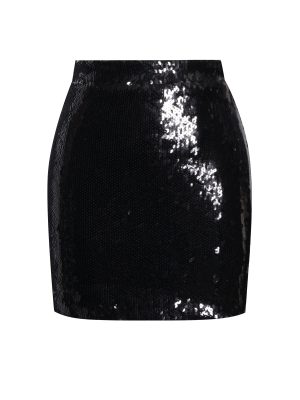 Tamira Black Sequin Mini Bodycon Skirt