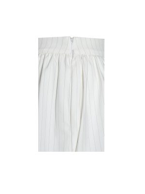 Sylvie White Pinstripe Bubble Shorts