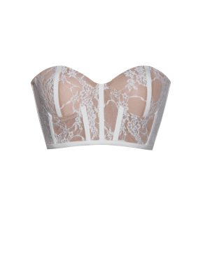 New Romantics White Lace Corset Top