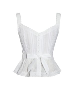 Aliya Cotton Poplin Button Up Sleeveless Top