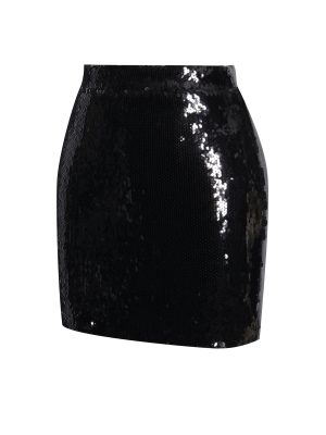 Tamira Black Sequin Mini Bodycon Skirt