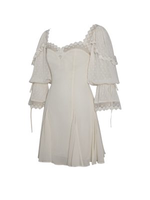 Zakira Lace Trim Half Sleeve Mini Dress