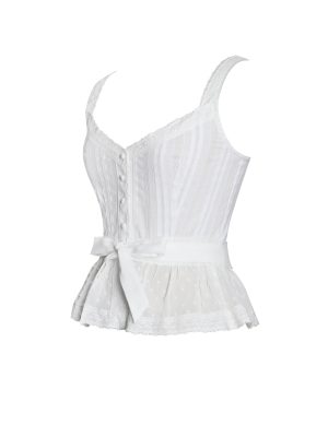 Aliya Cotton Poplin Button Up Sleeveless Top