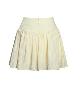 Odelie Yellow Drop Waist  Seersucker Full Skirt