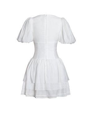 Caitlyn Bubble Sleeve Layered Mini Corset Dress