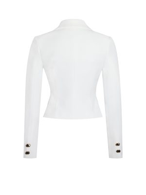 Oakley White Preppy Style Blazer Jacket