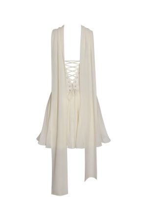 Valentina Butter Yellow Boned Curve Edge Peplum Mini Dress