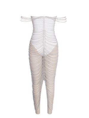 The Birth of Venus Pearl Handmade Crochet Gown