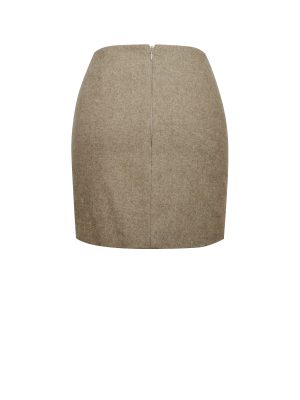 Braylee Vintage Bodycon Twill Wool Blend Mini Skirt