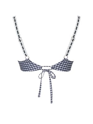 Geneva Gingham Lace Decoration Bikini Top