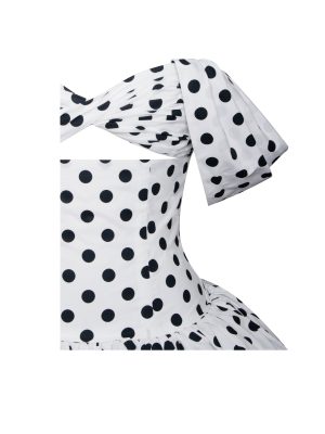 Umika Polka Dots Bubble Hem Mini Dress