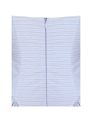 Melody Baby Blue Railroad Stripe Halter Drop Waist Mini Dress