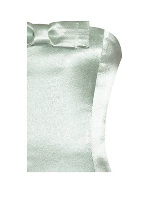 Lael Mint Green Back Button Trailing Gown