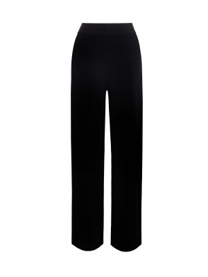 Never Enough Black Stretch Crepe Wide Leg Trousers
