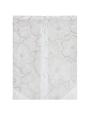 Ucille White Embroidered Chiffon Maxi Dress