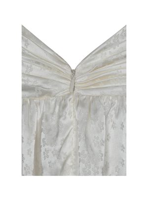 Nalani Floral Ivory Ruffled Halter Maxi Dress