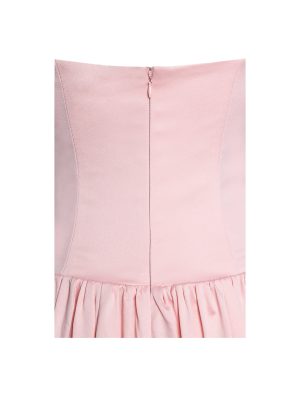 Najwa Baby Pink Ruched Breast Drop Waist Maxi Dress