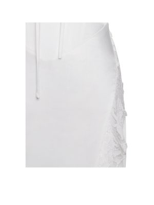 Freddie White Lace Satin Maxi Corset Dress