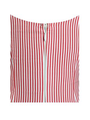 Oceana Red Candy Stripe Drop Waist Midi Dress