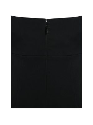 Ignacia Office Casual Black and White Halter Mini A-line Dress