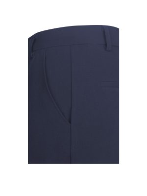 Yanin Navy Low-Rise Straight Leg Pants