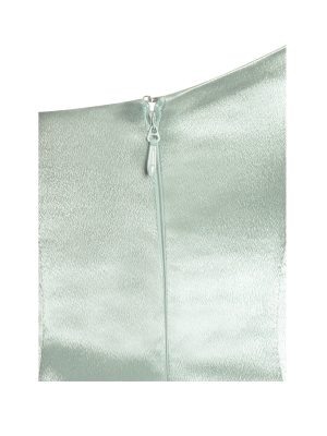 Lael Mint Green Back Button Trailing Gown