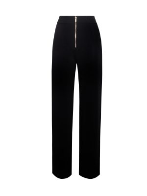 Never Enough Black Stretch Crepe Wide Leg Trousers