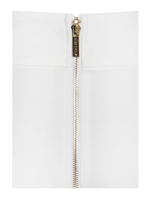 Never Enough White Stretch Crepe Wide Leg Trousers