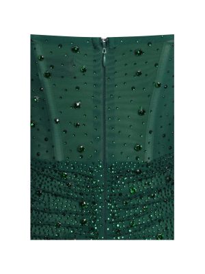 Fatima Green Crystal Sleeveless Corset Mermaid Maxi Dress