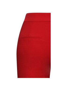Vayla Red Skinny Fit Crepe Trousers