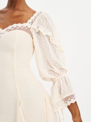 Zakira Lace Trim Half Sleeve Mini Dress