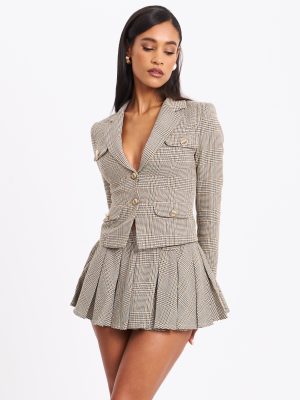 Oaklyn Plaid Pleated Mini Skort