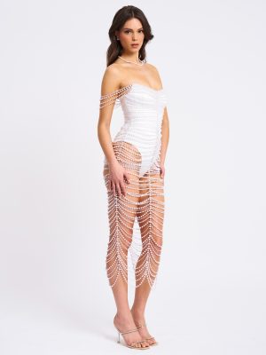 The Birth of Venus Pearl Handmade Crochet Gown