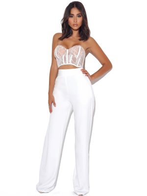 New Romantics White Lace Corset Top