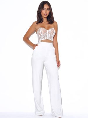 New Romantics White Lace Corset Top