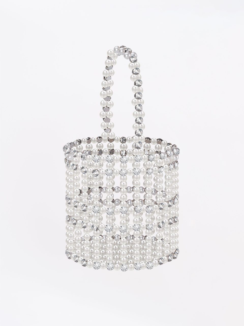 Miss Circle Pearl Diamond Mini Handbag