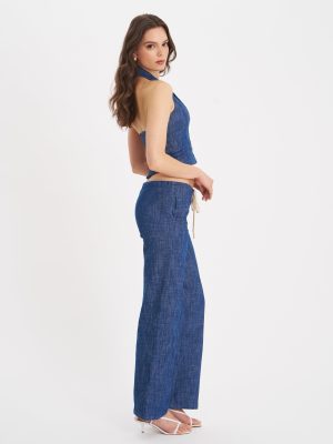 Raffaella Cotton Denim Straight Leg Pants